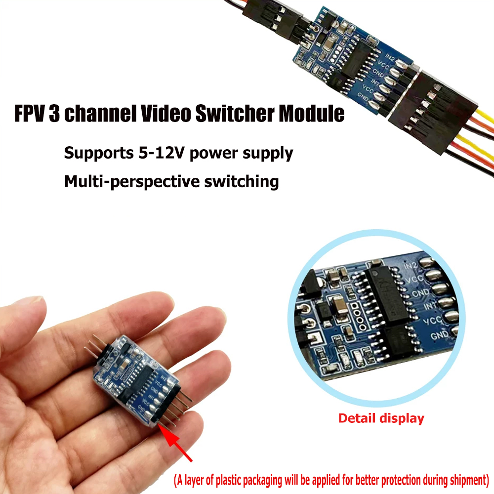 5.8G 3 Channel Video Switcher  - đánh giá và giá Drone Camera